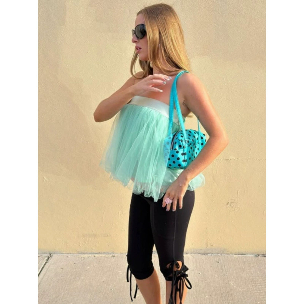 Zara Summer Off Shoulder Chiffon Tube Top Sleeveless Crop Vest